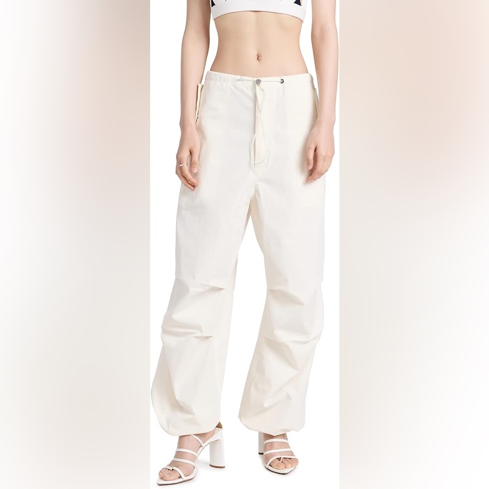 NWT Dion Lee Off White Parachute Trousers Size 26